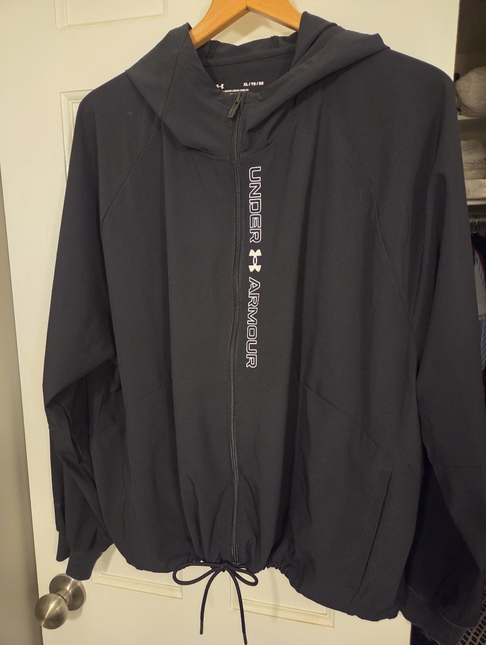Under Armour Black Drawstring Hem Full-Zip Hoodie
